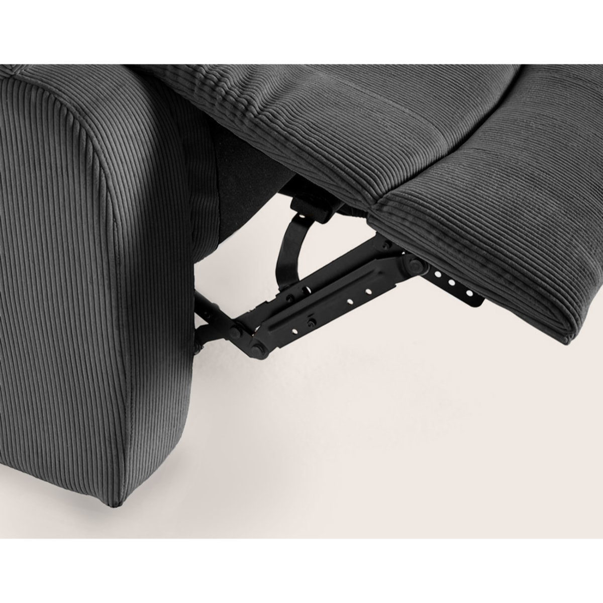 Armand - fauteuil relax électrique en velours côtelé - Gris
