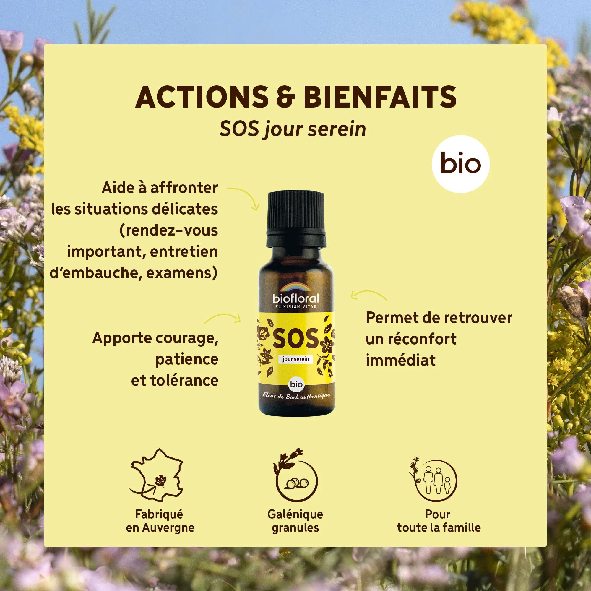 Biofloral - SOS Secours Jour - Bio - 19,5 gr