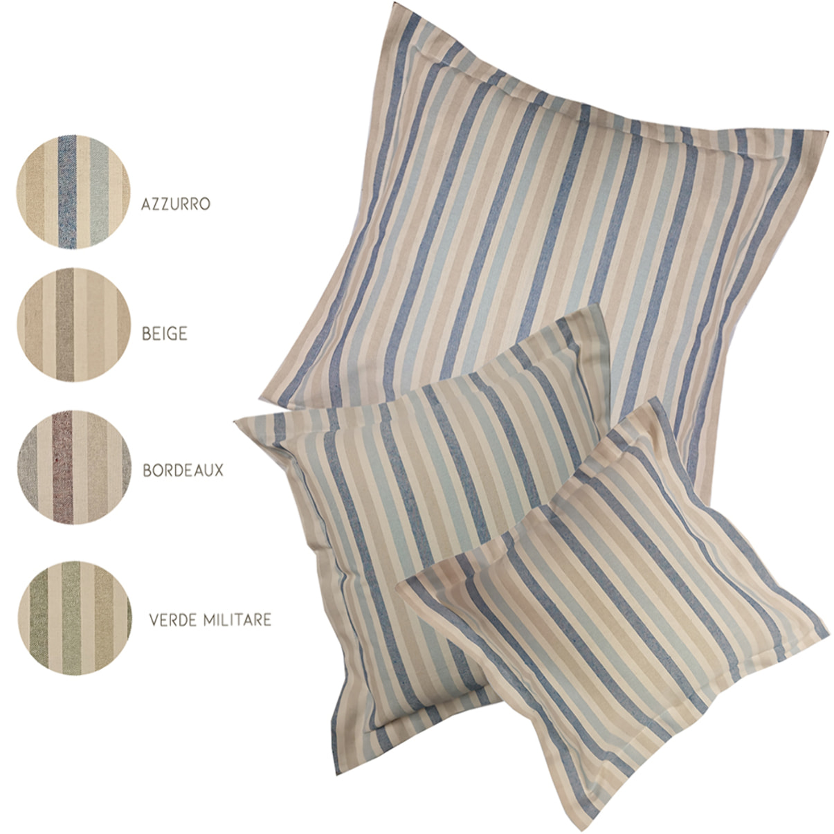 Coppia cuscini arredo riga beige