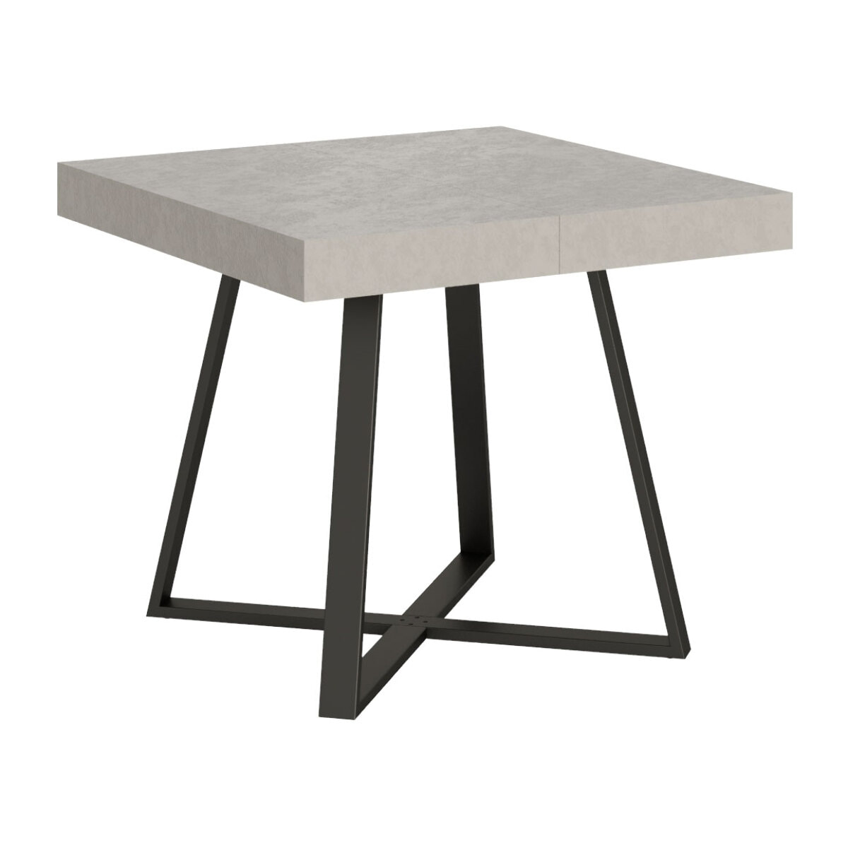 Tavolo allungabile 90x90/194 cm Abbraccio cashmere gambe antracite
