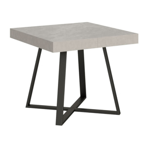 Tavolo allungabile 90x90/194 cm Abbraccio cashmere gambe antracite