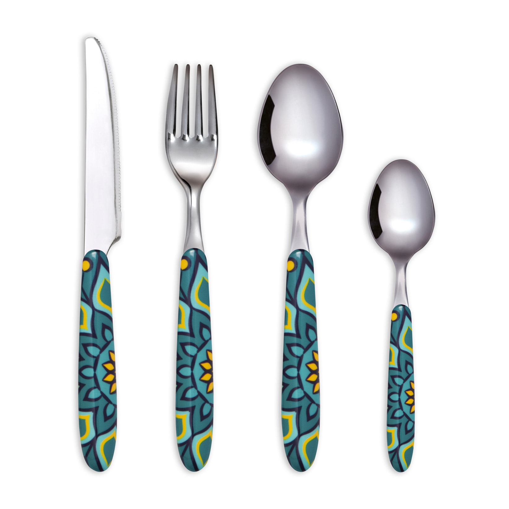 Servizio 24 posate Excelsa – Mandala Mediterraneo, Acciaio Multicolore