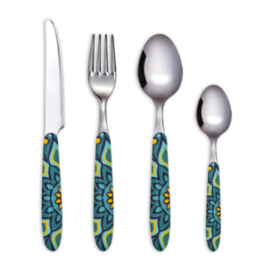 Servizio 24 posate Excelsa – Mandala Mediterraneo, Acciaio Multicolore