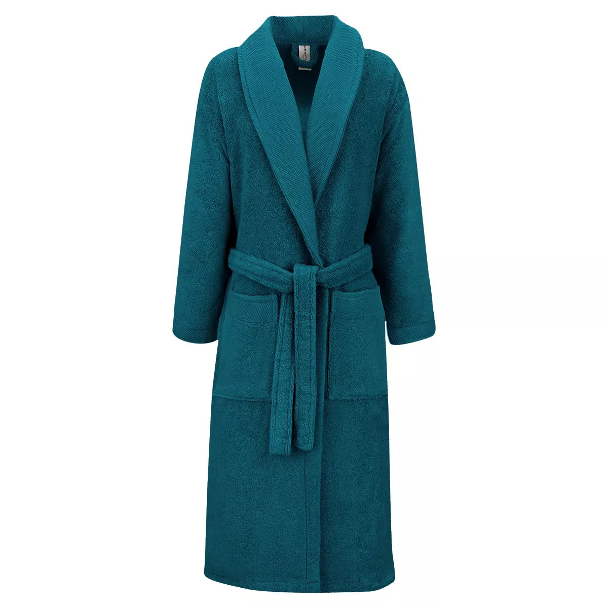 Peignoir pur coton 420 g/m² uni bleu Elea canard