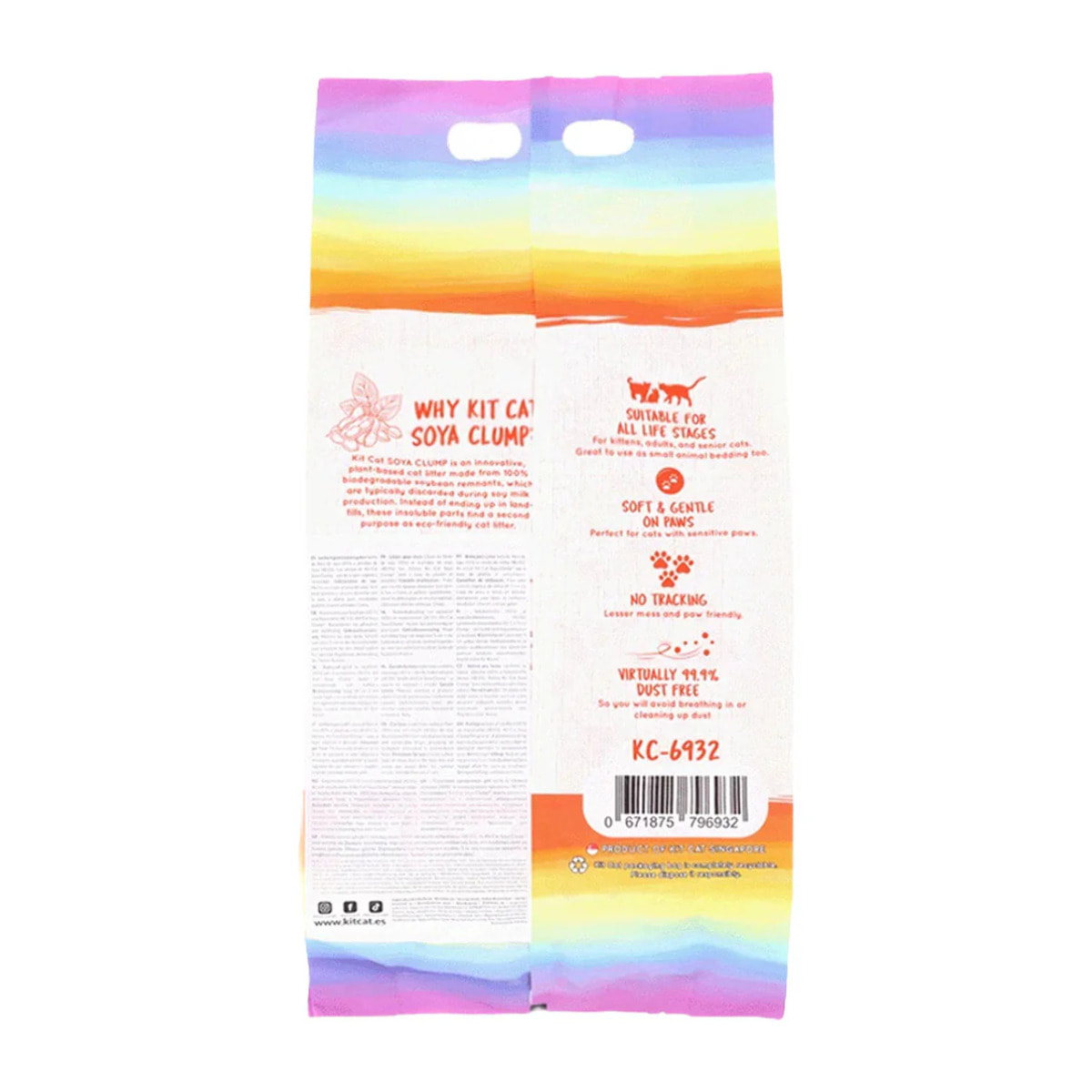 Pack 6 Kit Cat Arena Eco Nova - Confetti 7 L Arena para gatos