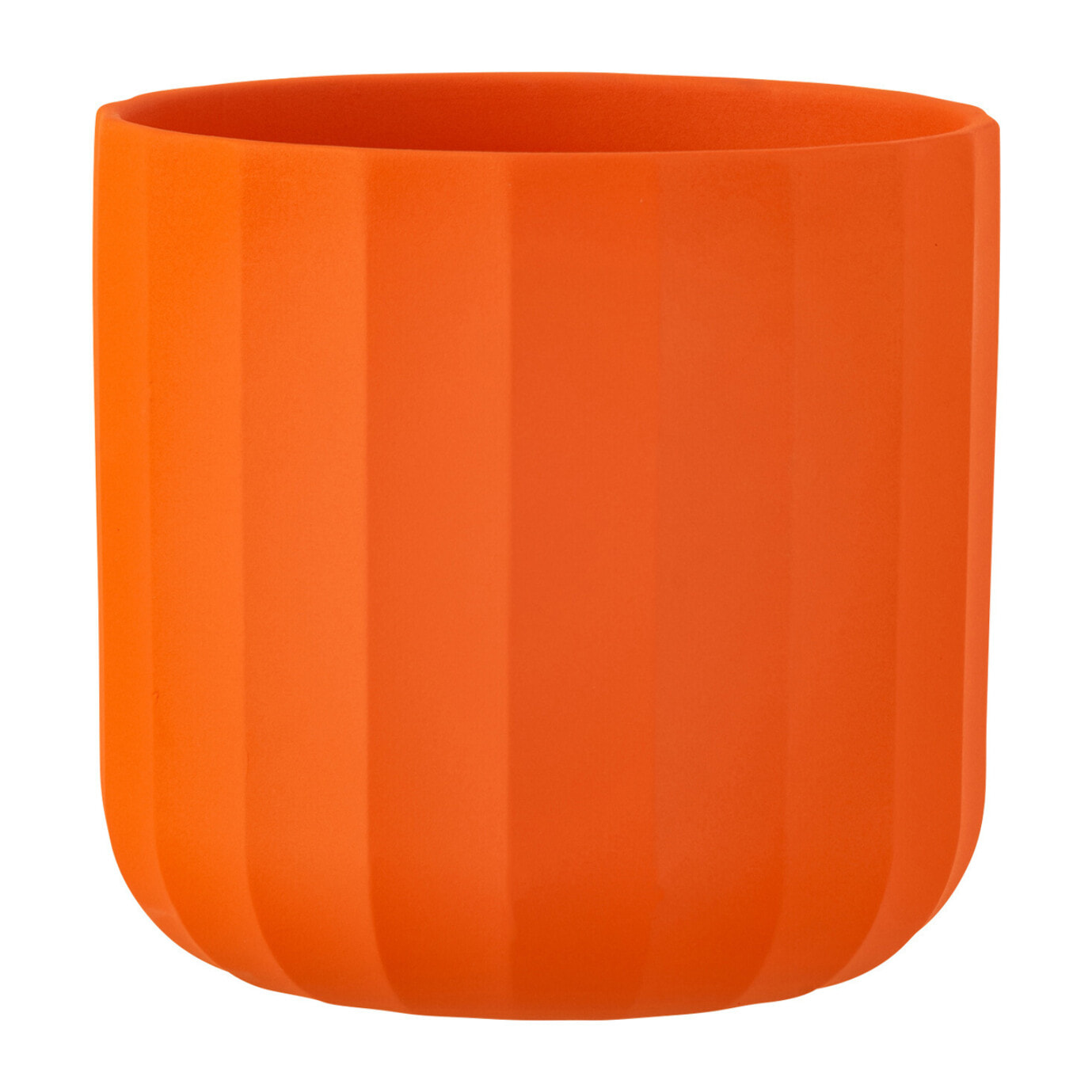 J-Line cache-pot Summer - céramique - orange - large - 2 pièces - Ø 18.5 cm