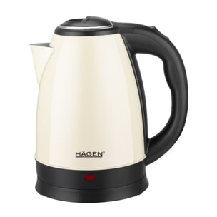 Bouilloire électrique 1.8L inox sans fil Crème Hagen HA5525-CRM