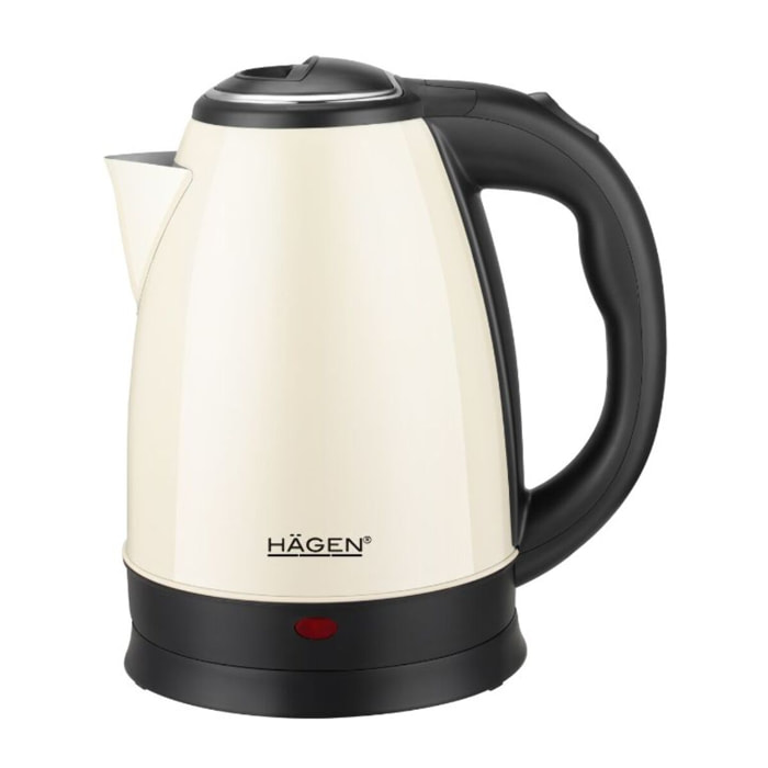 Bouilloire électrique 1.8L inox sans fil Crème Hagen HA5525-CRM