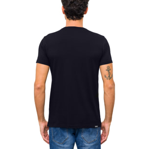 T-shirt in cotone 150 gr Hot Buttered Waves Colore Nero.