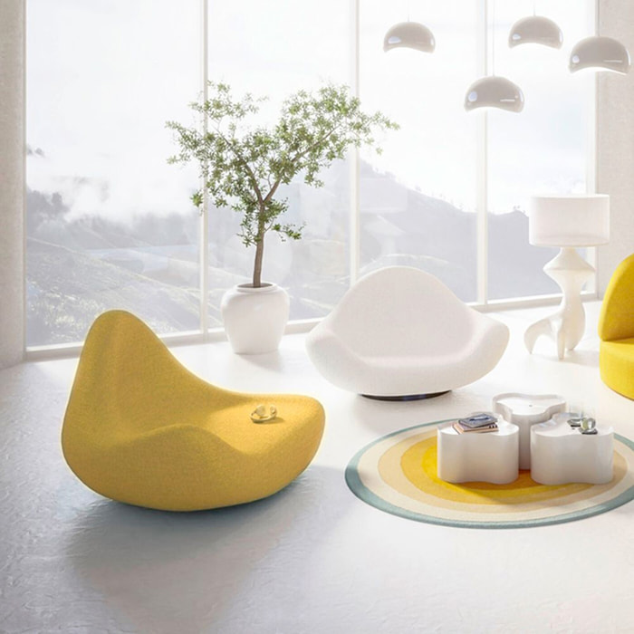 Fauteuil Glow Wave XL jaune Kare Design