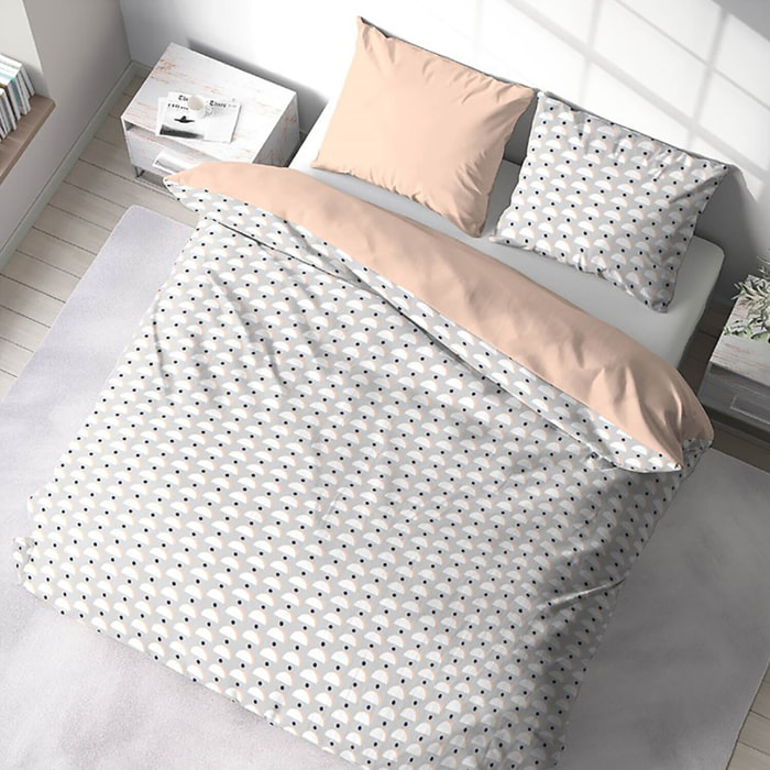 Parure housse de couette 3pcs 100% polyester 72gsm lobe