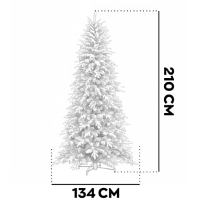 Artik - Albero di Natale Innevato in PE e PVC Ø134x210H cm, 1876 Punte