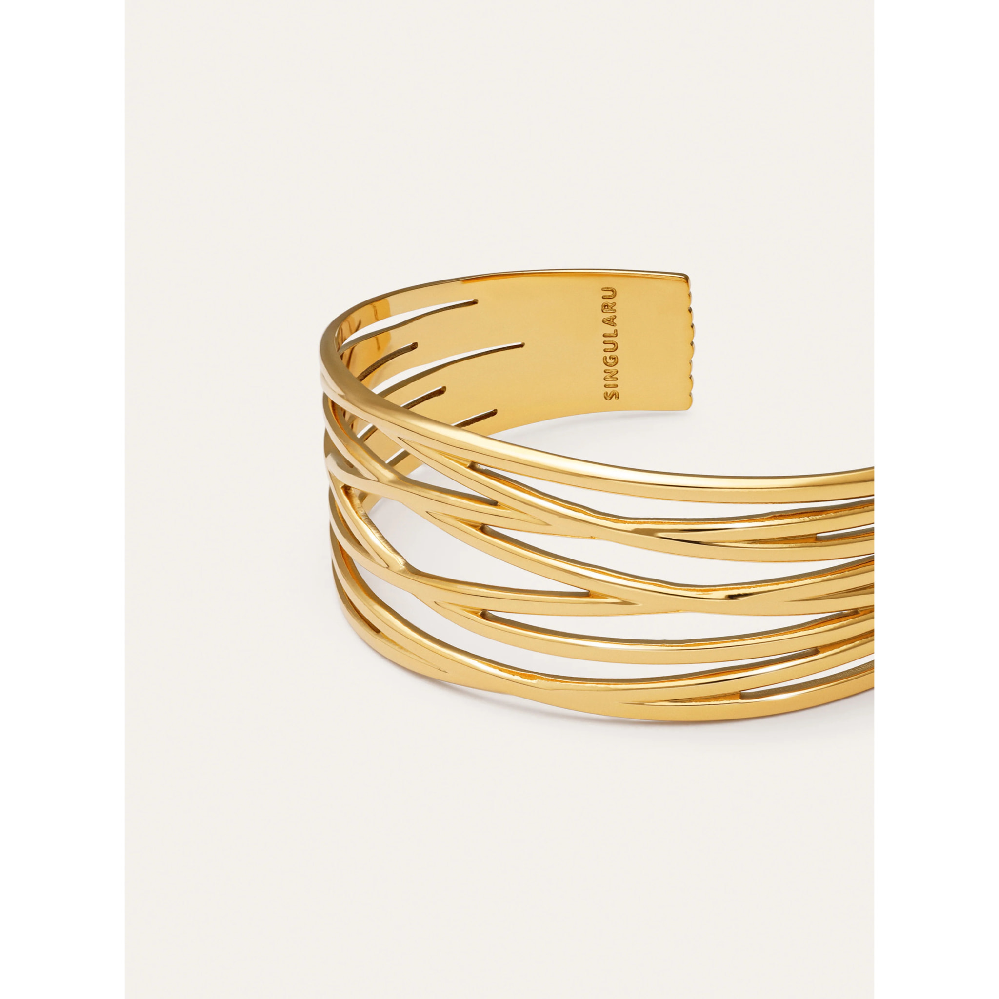Brazalete Odisea Acero Baño Oro