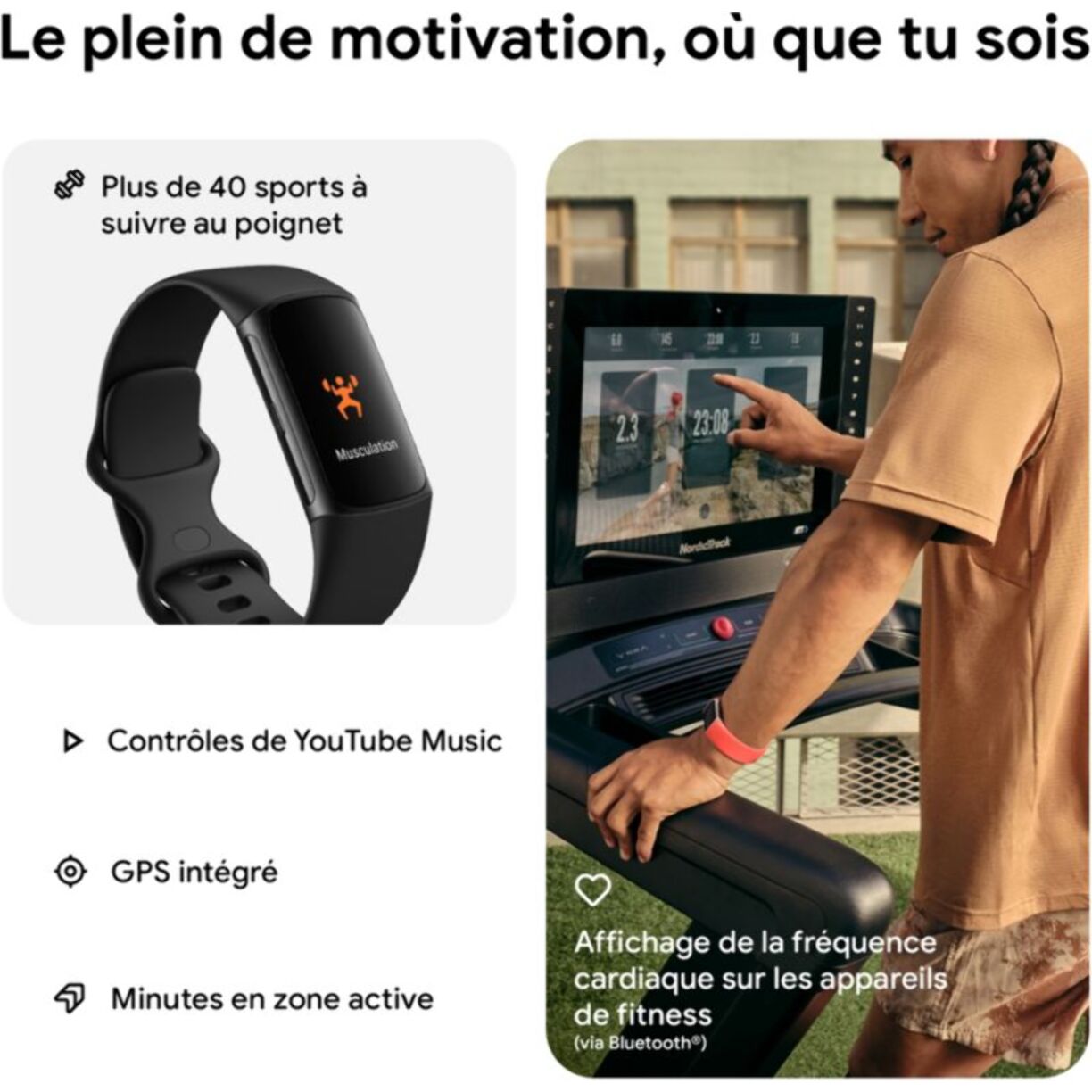 Bracelet connecté FITBIT Charge 6 Noir