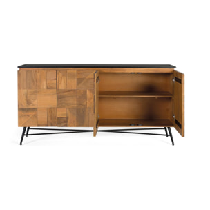 Aparador de Madera de Mango Estilo Retro Moderno