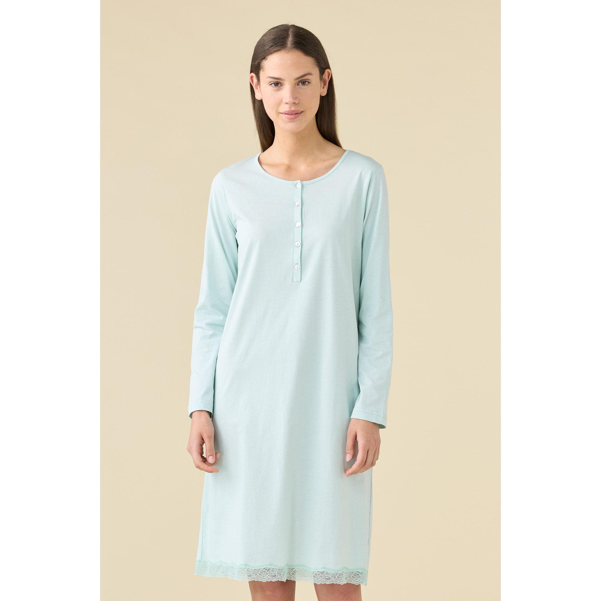 Camicia da notte donna estiva in cotone articolo essential. Noidinotte