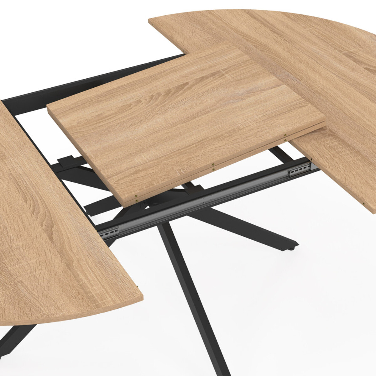 Table à manger ronde extensible Soline Ø140-200cm