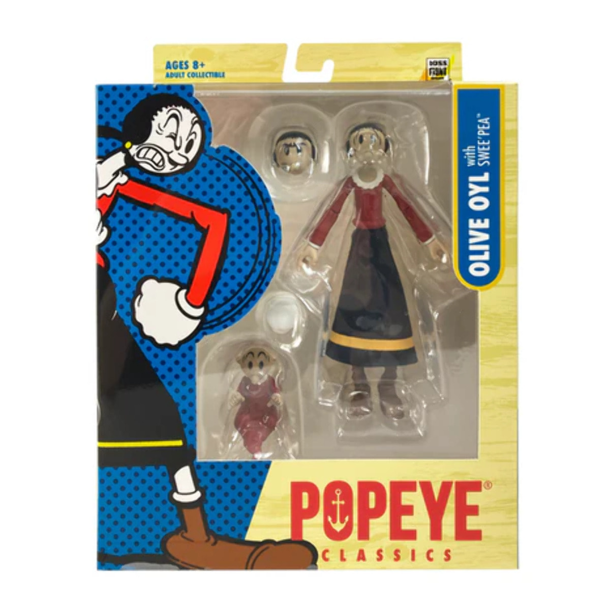 Popeye Classics Action Figure Pvc Olivia Oyl 15 Cm Boss Fight Studio