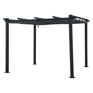 Pergola autoportante 3 × 3m CASSIS grise - structure aluminium