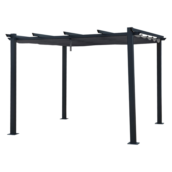 Pergola autoportante 3 × 3m CASSIS grise - structure aluminium