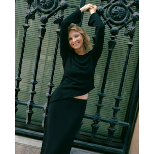 Falda larga de punto