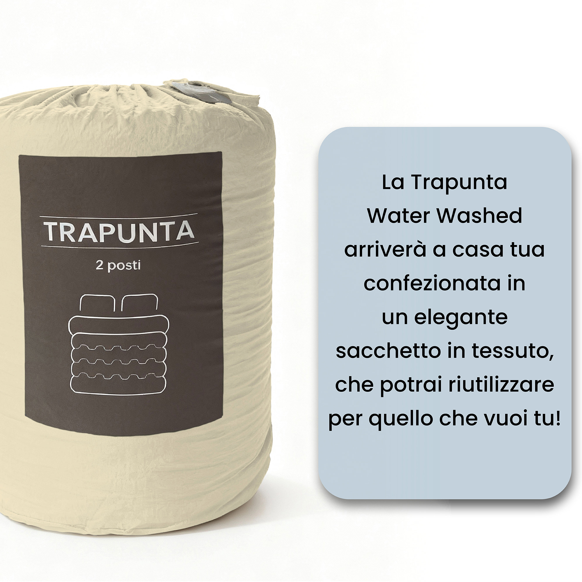 TRAPUNTA INVERNALE WATERWASHED MATRIMONIALE Made in Italy