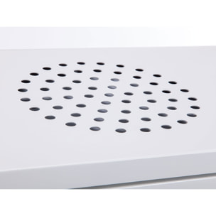 Estufa de etanol diseño cuadrado en acero blanco y puerta de cristal templado THESIS PURLINE