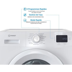 Lave linge hublot INDESIT IM864MYTIMEFR