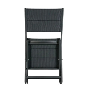 Lot de 4 chaises de jardin pliantes Allure Poivre & Graphite