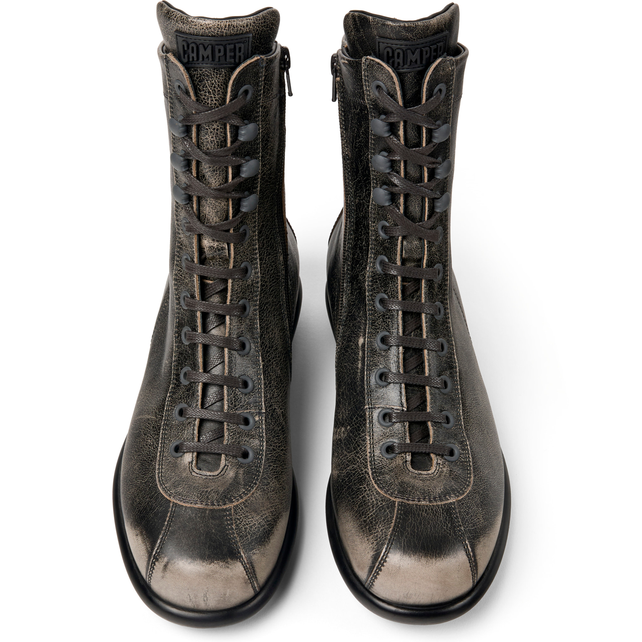 Botines - CAMPER Pelotas Ariel - Gris - Cuero liso