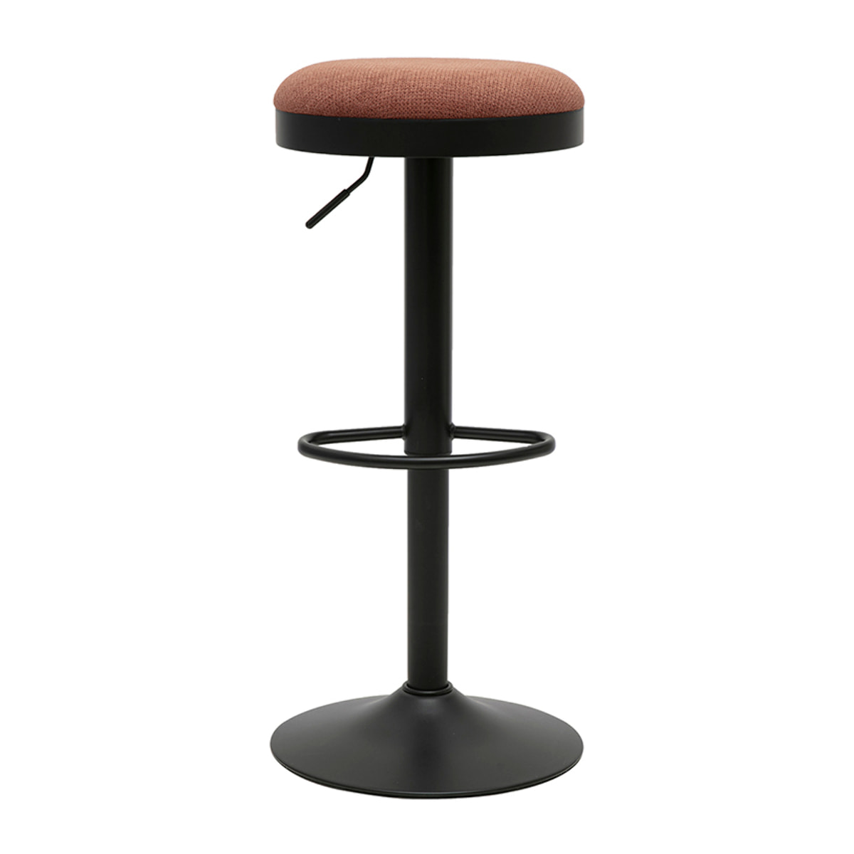 Tabourets de bar réglables en tissu chenille terre brûlée et métal (lot de 2) THOR