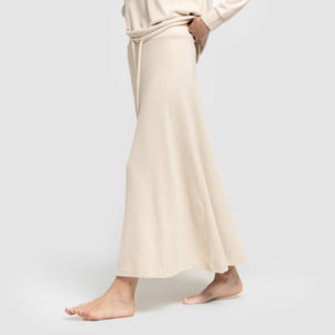 Falda midi evasé new punto extra suave