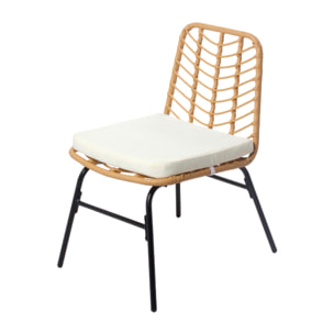 Salon de jardin 2 places effet rotin - PISCO