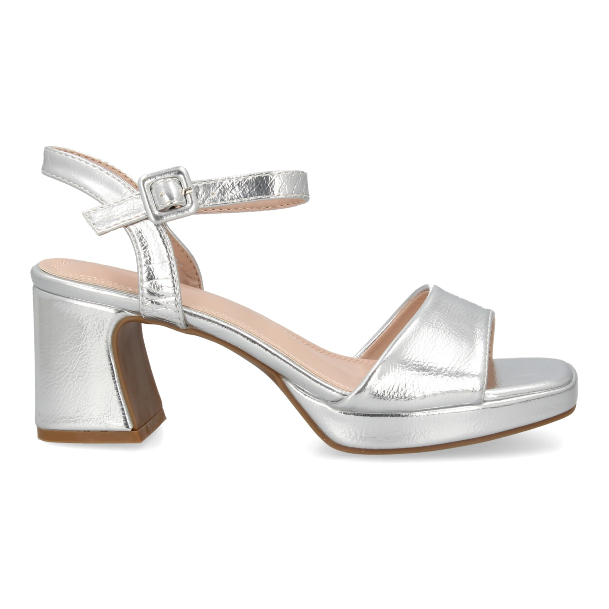 Sandalia tacón ancho plataforma elegante para mujer