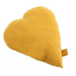 Coussin déco 30x30cm en coton jaune