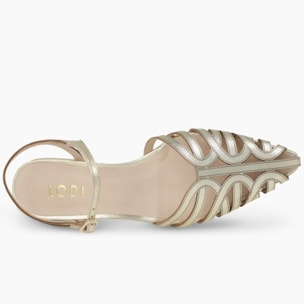 SANDALIAS DORADAS BOLIN
