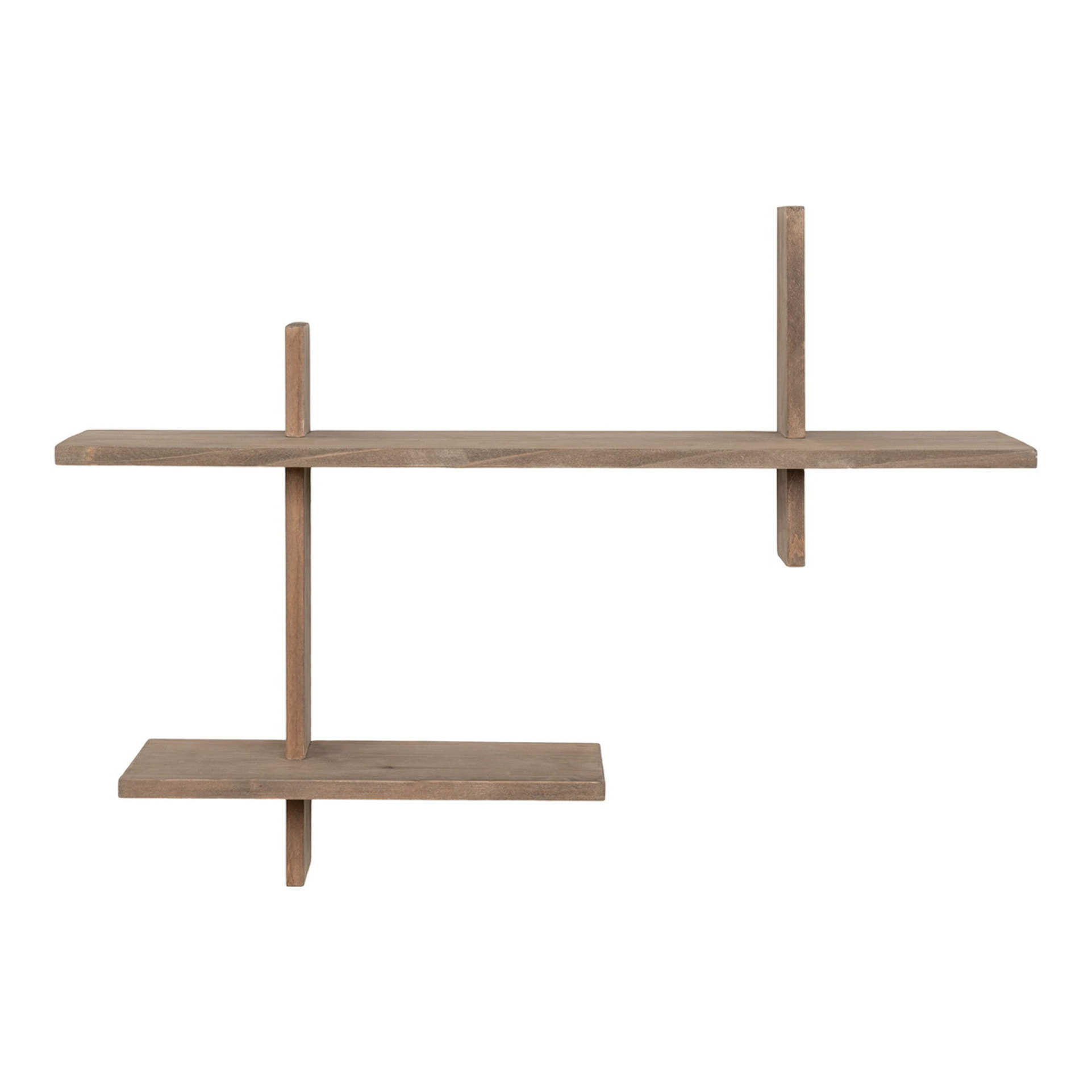 Mensola a parete Ovada in pino naturale 60x15x44 cm