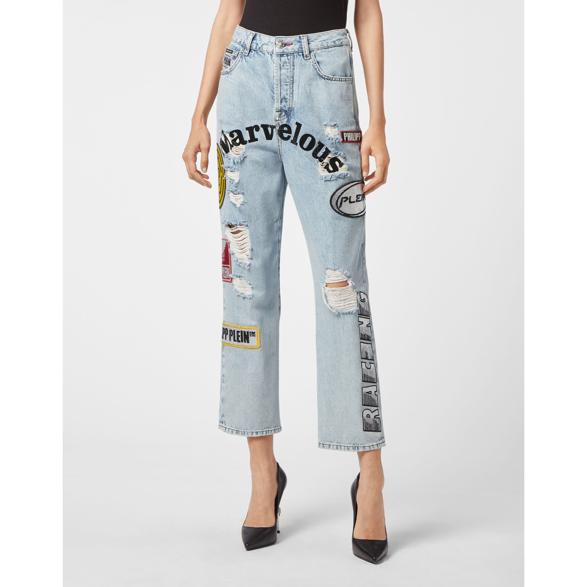 PHILIPP PLEIN Denim Trousers Loose Fit