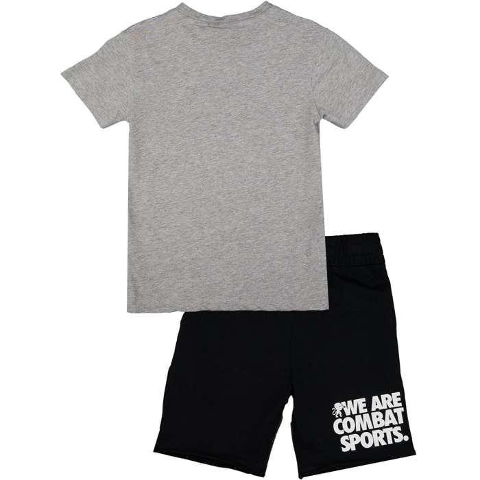 Set completo da bambino in cotone con t-shirt e pantaloncini Leone WACS