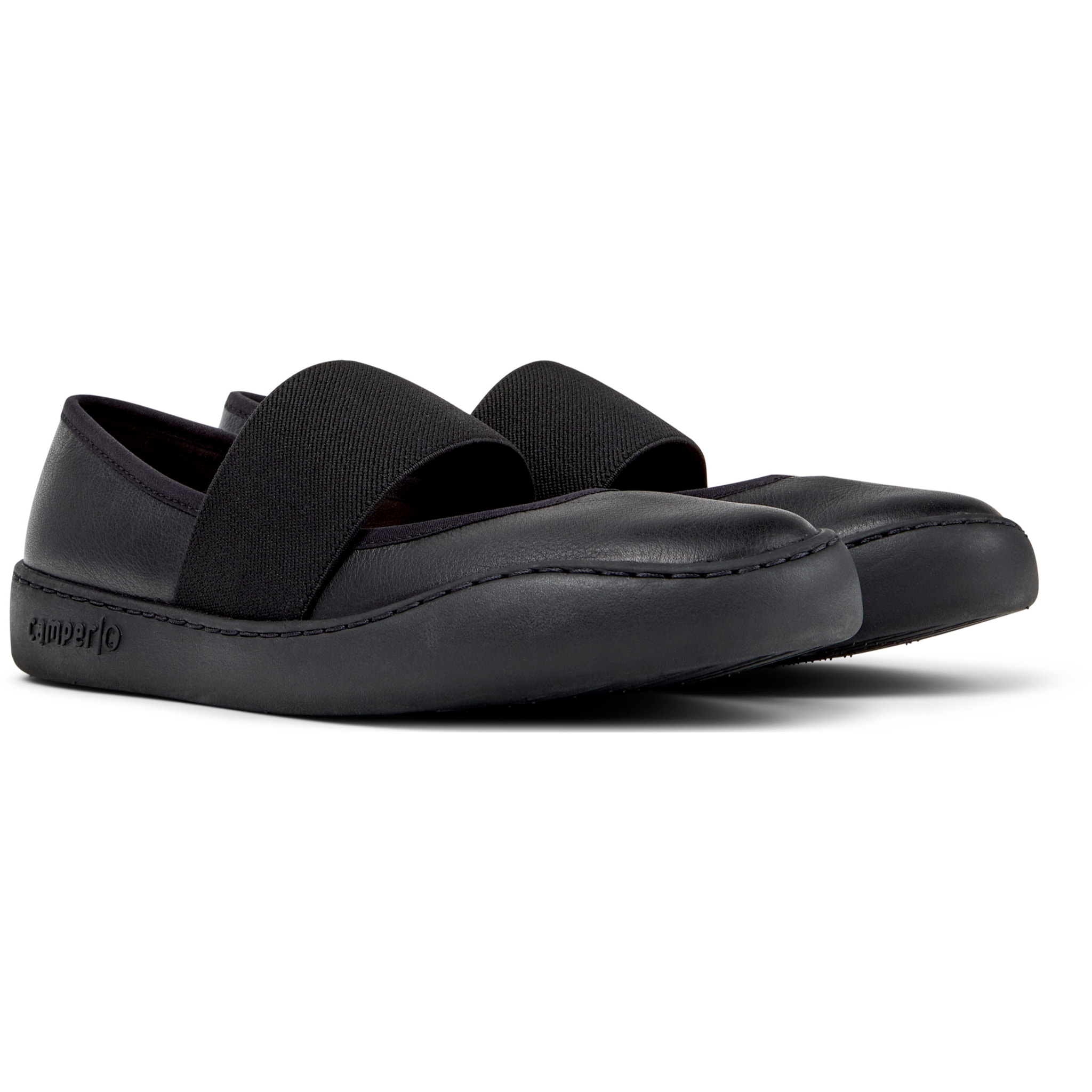 Bailarinas - CAMPER Peu Touring - Negro - Cuero liso
