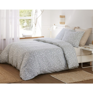 Parure housse de couette 100% gaze de coton imprimé edana