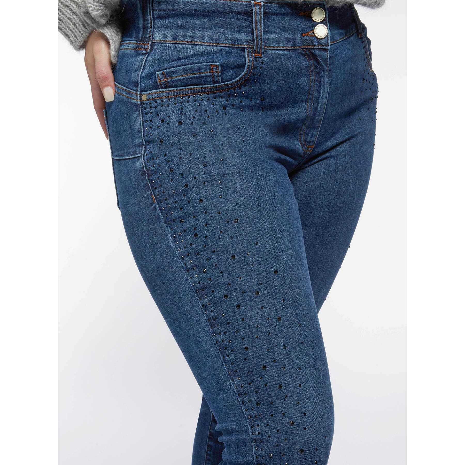 Fiorella Rubino - Jeans skinny con applicazioni - Blu