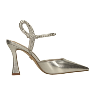 Décolleté sling back Donna Tata Italia Argentato