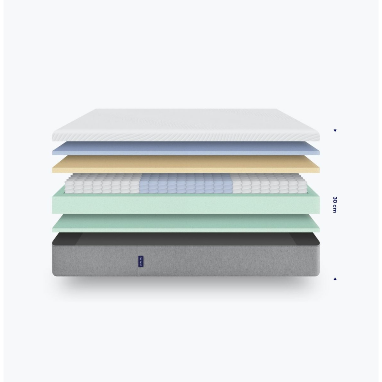 Matelas Hybride 30cm Ressorts ensachés mémoire de forme - Hypnia