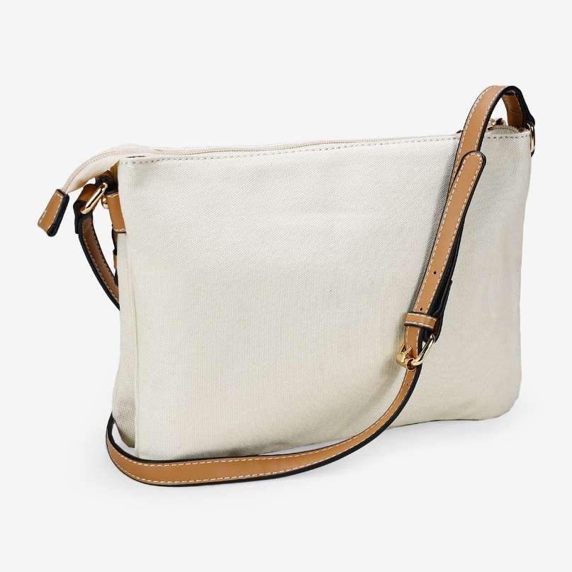 Bolso bandolera canvas marrón