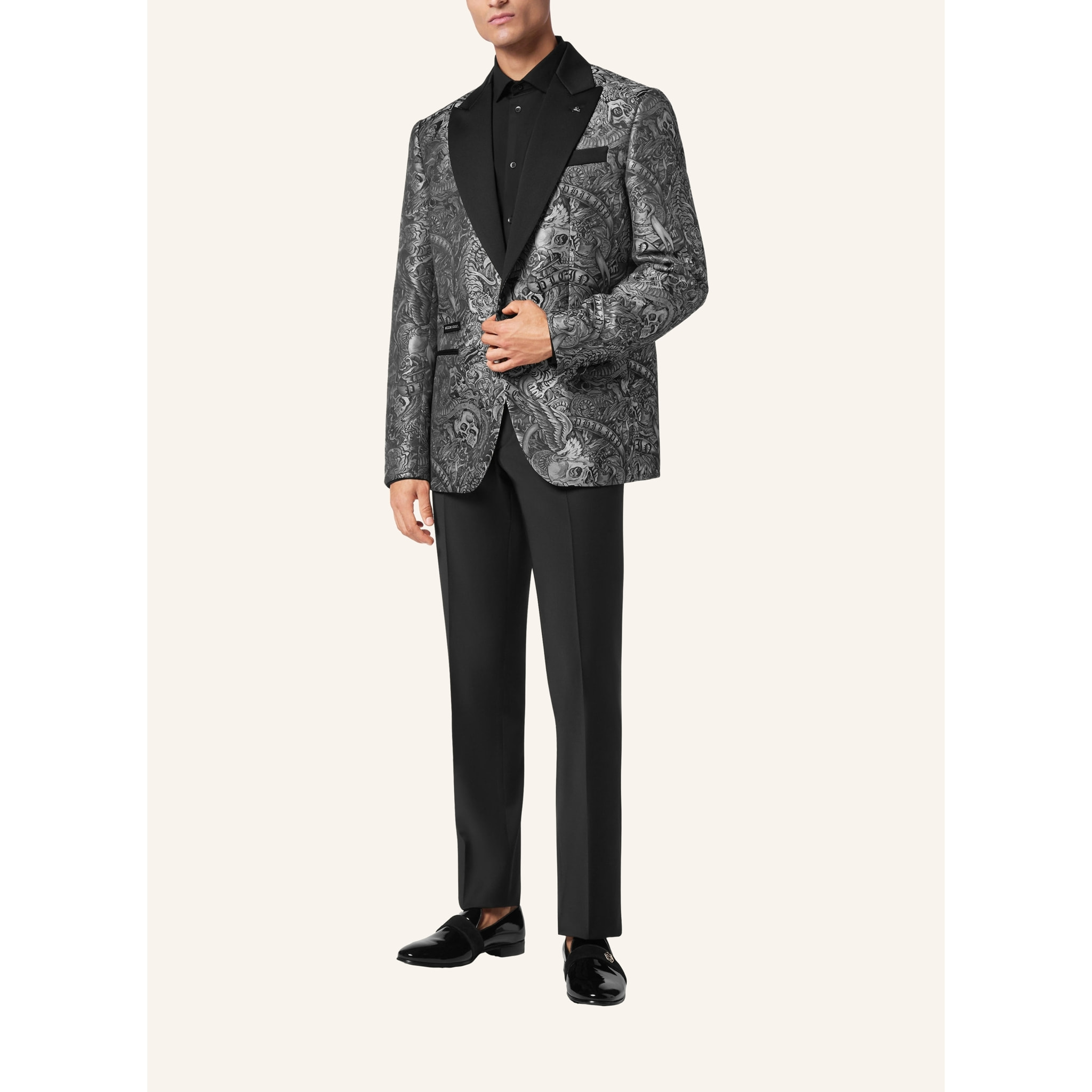 PHILIPP PLEIN Blazer de un botón Slim Fit TATTOO