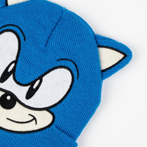 Set gorro y guantes infantil unisex "Sonic"