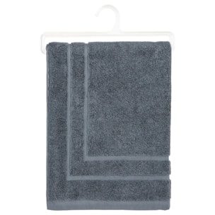 Tapis de bain - coton - gris foncé - 50x70 cm