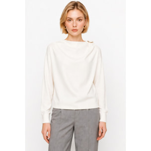Kocca - Blusa da donna a maniche lunghe con dettaglio sulla spalla Donna
