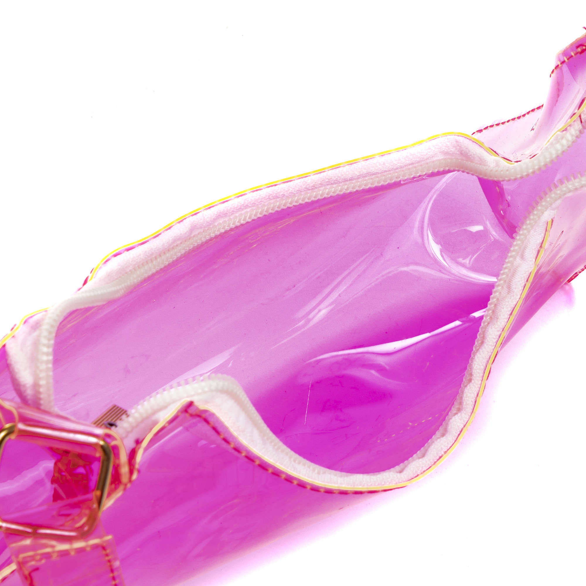 Borsa a tracolla Zeri in PVC trasparente.